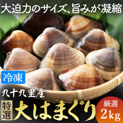 
            はまぐり 2kg 大サイズ 砂抜き 済み 九十九里 九十九里産 瞬間冷凍 蛤 ハマグリ 天然 漁師直送 鮮度 味噌汁 酒蒸し グラタン だし ダシ 出汁 クラムチャウダー 炊き込みご飯 旨味 贅沢 厳選 ご褒美 豪華 ギフト プレゼント 贈答  贈答用 記念日 家族 友人 パーティー 食事会 お祝い 祝い 送料無料 ふるさと納税不動丸 千葉県 旭市
          