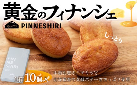黄金のフィナンシェ 10個 フィナンシェ 洋菓子 お菓子 スイーツ ハチミツ 蜂蜜 発酵 バター 道の駅 北海道ふるさと納税