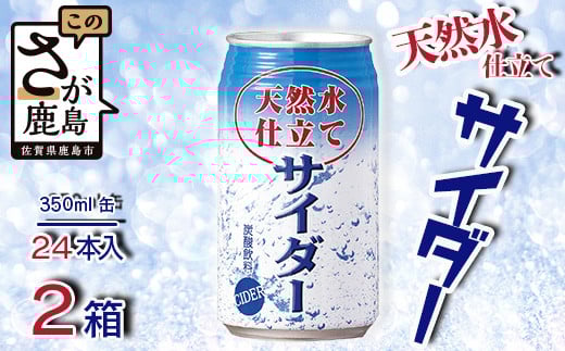 
天然水仕立てサイダー 【350ml缶×24本入】×2ケース【飲み切りサイズ】サイダー 箱買い B-660
