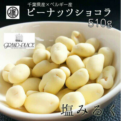 【ふるさと納税】 ＼最短7営業日以内発送／ ピーナッツ ショコラ 塩みるく 510g ( 170g × 3袋 ) 小分け パック 個包装 便利 千葉県産 落花生 バタピー ＆ベルギー産 クーベルチュール ホワイト チョコレート 使用 ナッツ 落花生 タンパク質 タンパク 千葉県 旭市