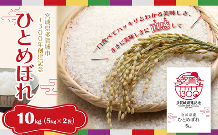 白米 多賀城産ひとめぼれ 精米10kg(5kg×2袋)6年産 【04209-0199】 白米 ひとめぼれ 6年産 白米 宮城米 精米