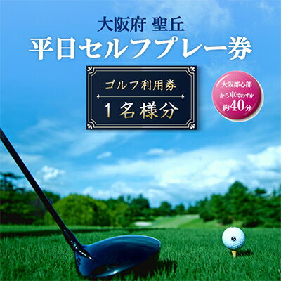 大阪府 聖丘平日セルフプレー券(お1人様分×1枚)/ ゴルフ 利用券