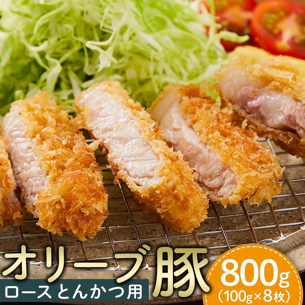 【ふるさと納税】【ギフト用】豚肉 オリーブ豚 ロースとんかつ用 800g（100g×8枚）【化粧箱入り】【配送不可：離島】 | 香川県 坂出市 香川 返礼品 お取り寄せグルメ 取り寄せ グルメ 食品 豚肉 豚 肉 お肉 ぶた ブタ 豚ロース ロース とんかつ トンカツ かつ カツ 豚カツ