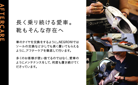 紳士靴 / ドライビングシューズ【NEGRONI(ネグローニ)】（カラー：シルバー&ブルー、サイズ：25.5cm）【041-001-2-4】