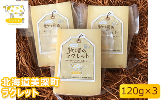
[№5894-0526]北海道美深町 ラクレット120g×3【北ぎゅう舎】
